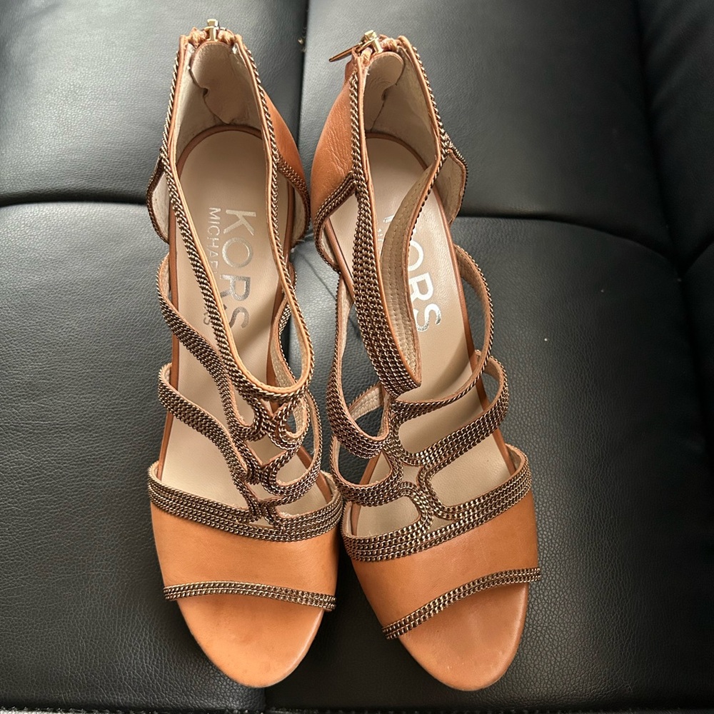 KORS by Michael Kors open-toe sandal heel.